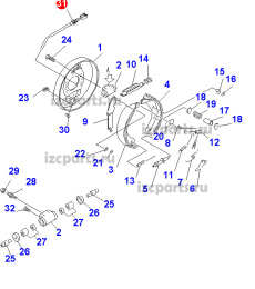 картинка Трос тормозной Komatsu  f1190   lh от магазина IZC