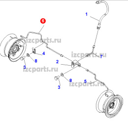 картинка Трубка тормозная Komatsu #06 1.5 t-20rh от магазина IZC