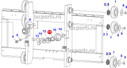 картинка Втулка ролика каретки Doosan d30x34x20 от магазина IZC
