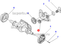 картинка Шестерня хвостовика кардана в редуктор Komatsu от магазина IZC