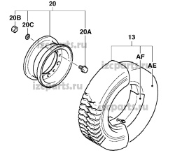 картинка Стяжной болт колесного диска 3,00x8 (5.00-8) от магазина IZC