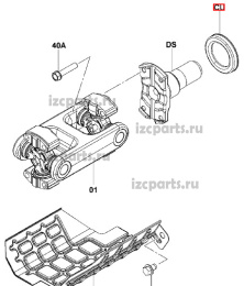 картинка Крышка сальника хвостовика кардана в редуктор от магазина IZC