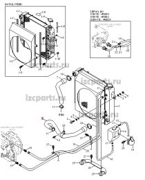 картинка Патрубок радиатора Hyundai v2203 нижний от магазина IZC