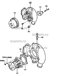 картинка Водяная помпа Toyota 4y 6f в сборе от магазина IZC