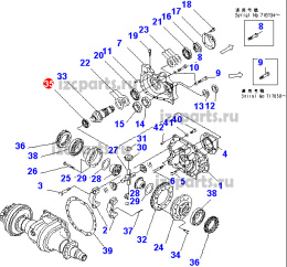 картинка Подшипник хвостовика планетарной пары Komatsu от магазина IZC