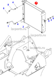 картинка Ko-11a   радиатор Komatsu 4d95le акпп от магазина IZC