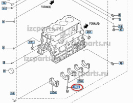 картинка Mitsubishi s4s болт крепления коленвала (постели) от магазина IZC