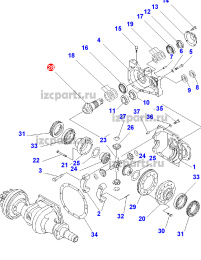 картинка Планетарная пара Komatsu 20 сер. от магазина IZC