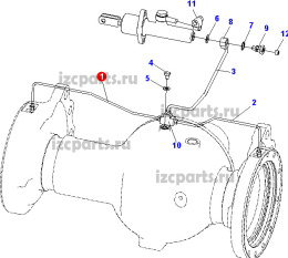 картинка Трубка тормозная Doosan #01 rh от магазина IZC