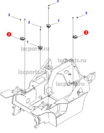 картинка Подушка кабины Komatsu  #6 от магазина IZC