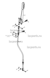 картинка Трос ручника Hyundai a-610 центральный от магазина IZC