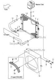 картинка Патрубок радиатора Tcm c240 fd18t9h нижний от магазина IZC
