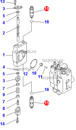 картинка Клапан гидрораспределителя Komatsu от магазина IZC