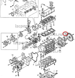 картинка Сальник100x120x11.5 коленвала  v3300 от магазина IZC