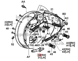 картинка Разводной механизм колодки 3.5t Toyota  rh от магазина IZC