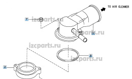 картинка Крышка воздуховод карбюратора #3 k15 от магазина IZC