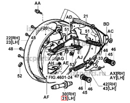 картинка Разводной механизм колодки 3.5t Toyota  lh от магазина IZC
